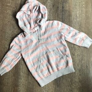 H&M infant girl long sleeve hooded top